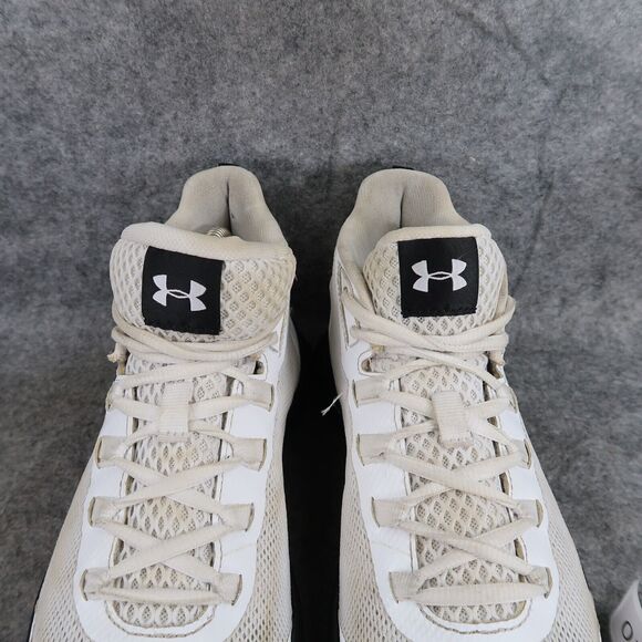Under Armour Shoes Womens 8 Athletic Trainers Basketball Sports Active White Mid - Picture 5 of 16